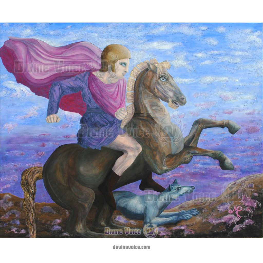 Alexander the great paintings transcendent light divine voice.