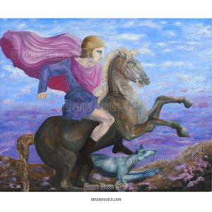 Alexander the great paintings transcendent light divine voice.