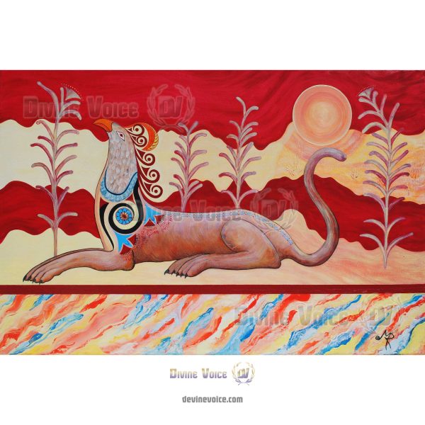 Griffin. Channeled vision painting from Devine voice . Melina Papadopoulou.