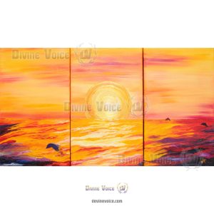 Sunset paintings transcendent light divine voice.